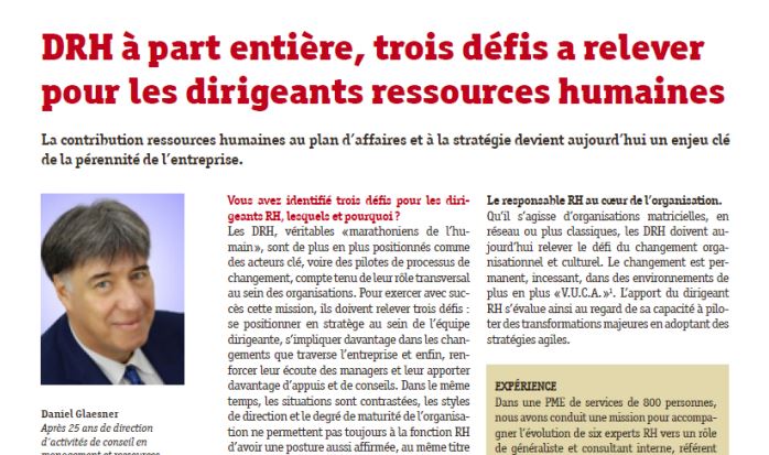 DRH à part entière, 3 défis à relever pour les DRH