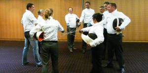 Atelier d'escrime pour team building de managers